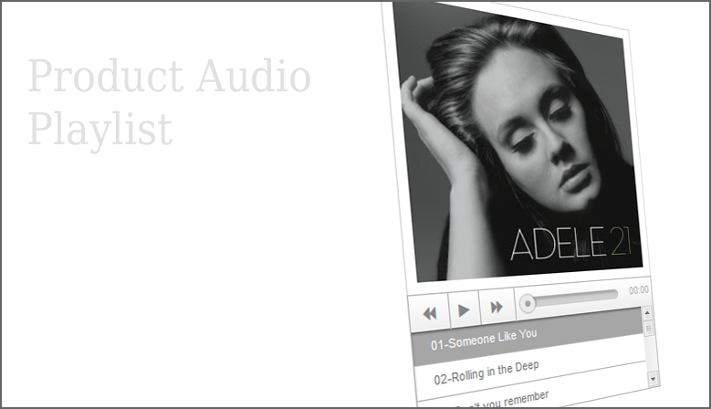 Product audio playlist